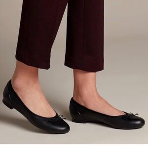 Clarks Couture Bloom Shoes Black Leather - size 6.5